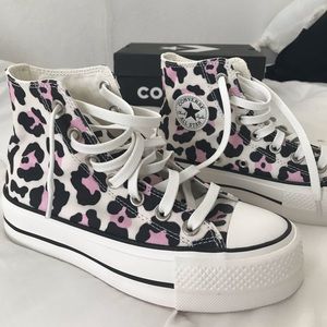 converse platform pink leopard